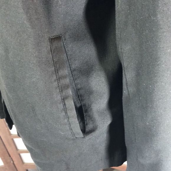 Gap Women's Rayon Black Jacket Blazer Zip up Front Hood X Large - Picture 3 of 12